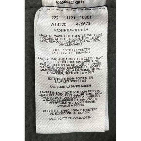 Columbia Fleece Jacket Full Zip Men's Large Tall Gray Black Pockets Long Sleeve - Picture 7 of 7